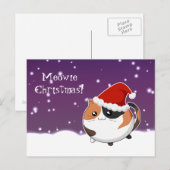 かわいいのクリスマスのさらさの子猫猫 シーズンポストカード (正面/裏面)