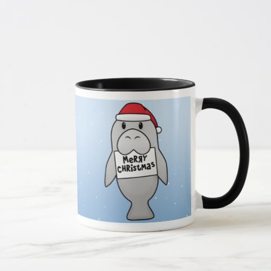 かわいいのクリスマスのマナティー マグカップ (右)