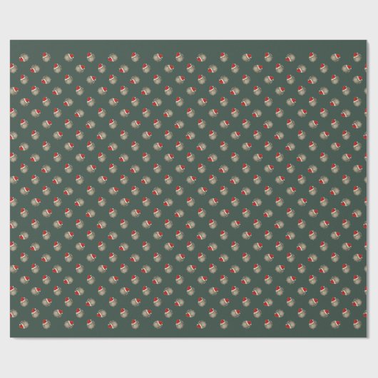 かわいいのクリスマスの茶色の虎猫の子猫猫 ラッピングペーパー (フラット)