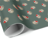 かわいいのクリスマスの茶色の虎猫の子猫猫 ラッピングペーパー (ロールコーナー)