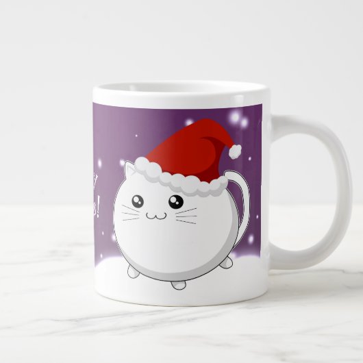 かわいいのクリスマス猫 ジャンボコーヒーマグカップ (右)