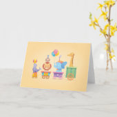 かわいいのサーカスの列車 カード (黄色い花)