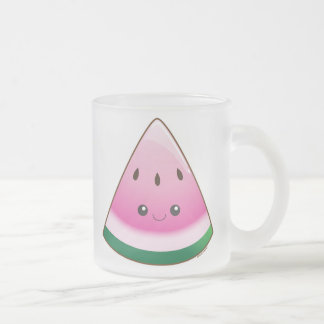 かわいいのスイカ フロストグラスマグカップ