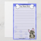 かわいいのスウェーデン人のVallhundの文房具 便箋 (正面/裏面)