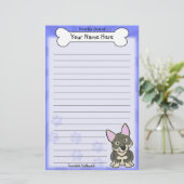 かわいいのスウェーデン人のVallhundの文房具 便箋 (スタンド正面)