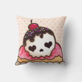 かわいいのスカルのカップケーキ クッション (裏面)