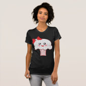 かわいいのスカルのカップケーキ Tシャツ (正面フル)