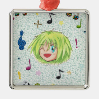 かわいいのチビ（小さくかわいく書いた感じ）の喜劇的なIzumiのオーナメント メタルオーナメント