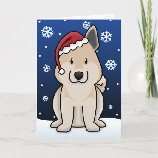 かわいいのノルウェー人のBuhundのクリスマスカード シーズンカード (正面)