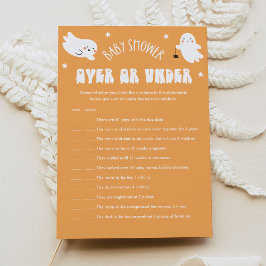 かわいいのハロウィーンまたはベビーシャワーゲームの下 招待状