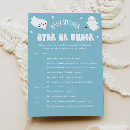 かわいいのハロウィーンまたはベビーシャワーゲームの下 招待状