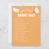 かわいいのハロウィーン知っているママ最高のベビーゲーム 招待状 (正面)