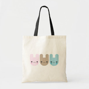かわいいのバニーのトリオのトートバック トートバッグ
