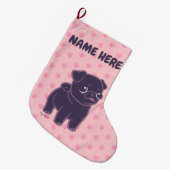 かわいいのパグ ラージクリスマスストッキング (正面 (吊り時))
