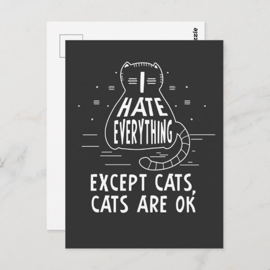 かわいいのパンク猫は猫以外は全て嫌い子猫 ポストカード (正面/裏面)