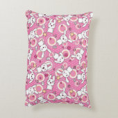 かわいいのピンクパターン アクセントクッション (裏面(縦))