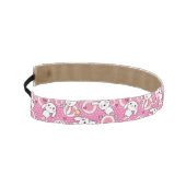かわいいのピンクパターン アスレチックヘッドバンド (左)