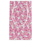 かわいいのピンクパターン スモールペーパーバッグ (正面)