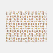 かわいいのファースト・フードはフリースブランケットを落書きします フリースブランケット (正面(横))