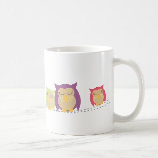 かわいいのフクロウのマグ コーヒーマグカップ (右)