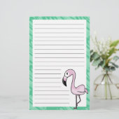 かわいいのフラミンゴの文房具 便箋 (スタンド正面)