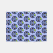 かわいいのブルーベリー フリースブランケット (正面(横))