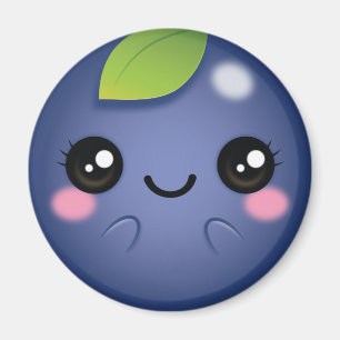 かわいいのブルーベリー マグネット