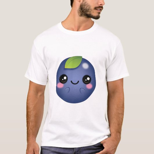 かわいいのブルーベリー Tシャツ (正面)