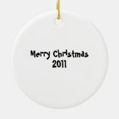 かわいいのブロンドの消防士の女の子のオーナメント セラミックオーナメント (裏面)