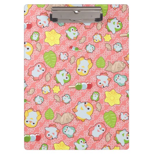 かわいいのペンギンおよびWagashi クリップボード (正面)