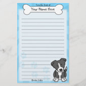 かわいいのボーダーコリーの文房具 便箋 (正面)