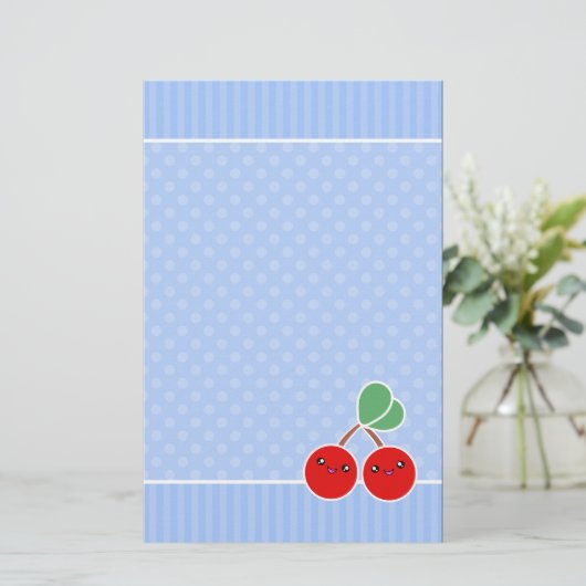 かわいいのメリーなさくらんぼの文房具 便箋 (スタンド正面)