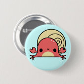 かわいいのヤドカリ(背景を変えます!) 缶バッジ (正面&裏面)