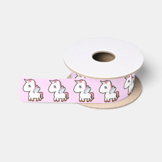 かわいいのユニコーン サテンリボン