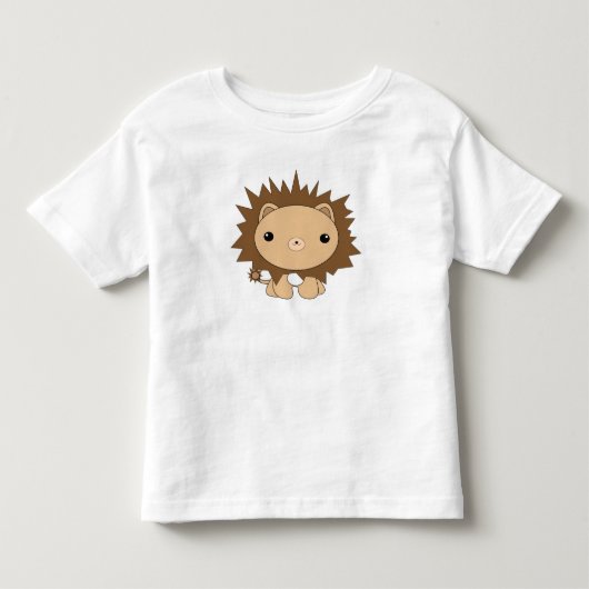 かわいいのライオンの幼児のTシャツ トドラーTシャツ (正面)