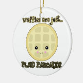 かわいいのワッフルは、単にプライドのパンケーキである セラミックオーナメント (左)