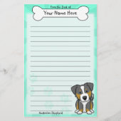 かわいいの三色のオーストラリアの羊飼いの文房具 便箋 (正面)