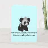 かわいいの中国の人形のパンダカード カード (裏面)