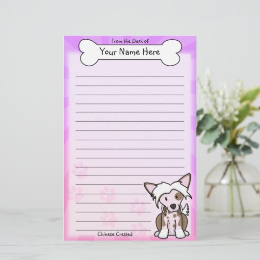 かわいいの中国語によって頂点に達される文房具 便箋 (スタンド正面)