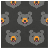 かわいいの動物愛好家の漫画のツキノワグマ ファブリック (クローズアップ)