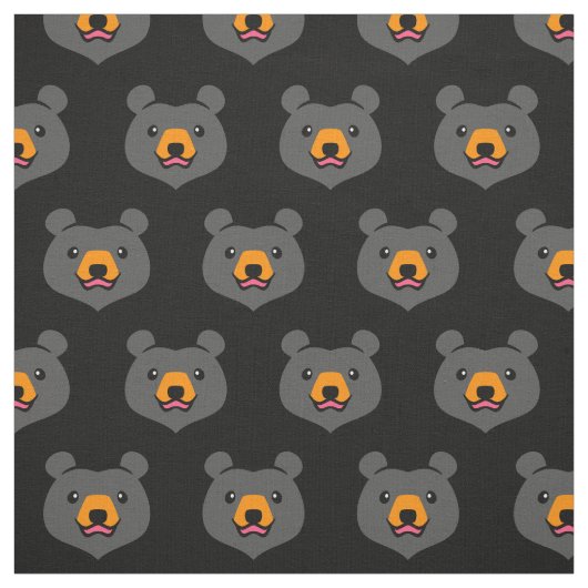 かわいいの動物愛好家の漫画のツキノワグマ ファブリック (見本)