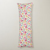 かわいいの可愛いドードルの子のパターン ボディピロー (裏面 (縦))