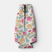 かわいいの可愛いドードルの子のパターン ボトルクーラー (裏面)