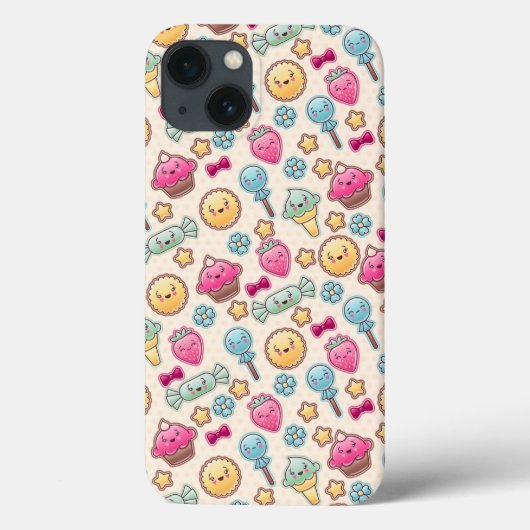 かわいいの可愛いドードルの子のパターン Case-Mate iPhoneケース (裏面)