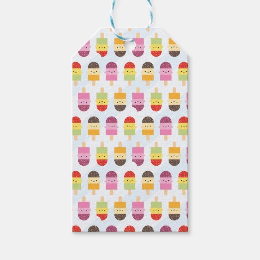 かわいいの夏の氷Lollies/アイスキャンデー ギフトタグ (正面)