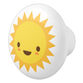 かわいいの太陽のドア・ノブ-子供へかわいいデザイン セラミックノブ (右)