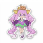 かわいいの女の子とベアフレンド シール (正面)