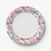 かわいいの子どもの柄とかわいいおどり ペーパープレート (正面)