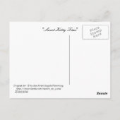 かわいいの子ネコを持つWamonoの日本のな女の子 ポストカード (裏面)