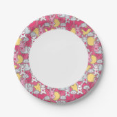 かわいいの子柄と可愛い落書き2 ペーパープレート (正面)